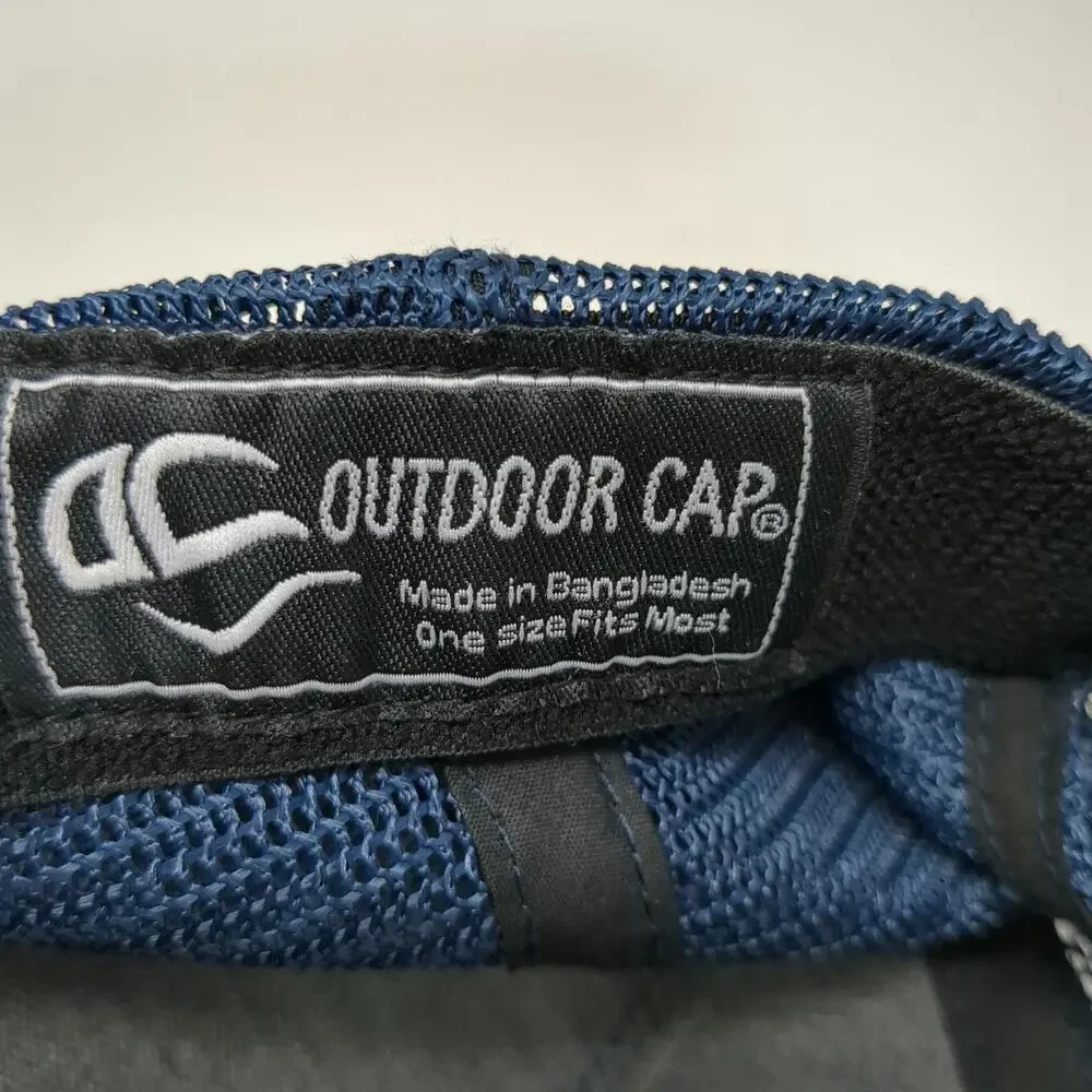 Realtree Trucker Hat Blue One Size Rope Mesh Back Antler Logo Patch Adjustable